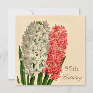 Convites Chic Vintage Hyacinths 95º Aniversário