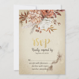 Convites Chic Watercolor Fllowers RSVP