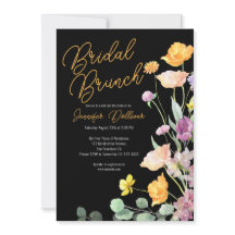 Chic Wildflower Script Bridal Brunitation