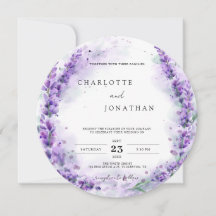 Chic Wisteria Lilac Floral Wreath Casamento Único