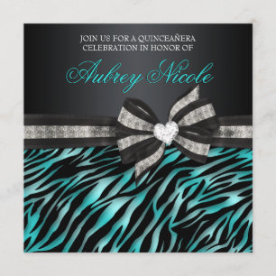 Convites Chic Zebra Quinceañera Convide Com Arco