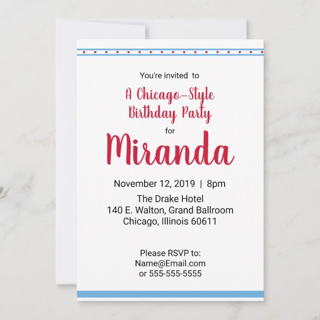 Convites Chicago Amor |  (Frente)