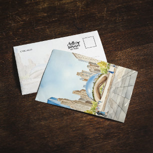Convites Chicago Bean Watercolor