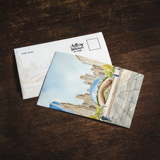 Convites Chicago Bean Watercolor (Criador carregado)