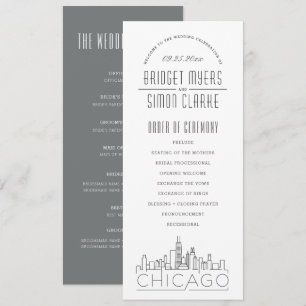 Convites Chicago Programa de Casamento por Deco Moderno