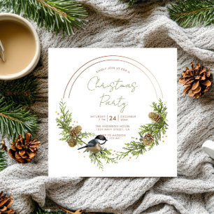 Convites Chickadee Pine, Fera de Natal