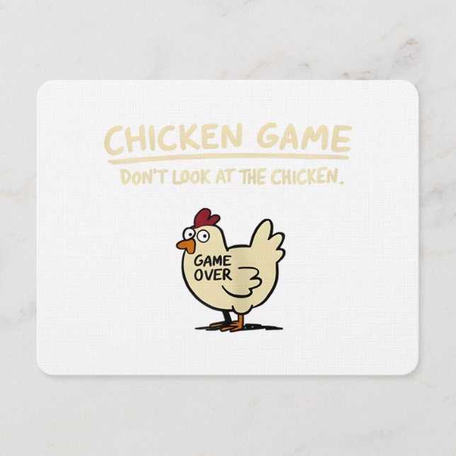 Convites Chicken Game Don't Look At The Chicken Funny Chick (Frente)