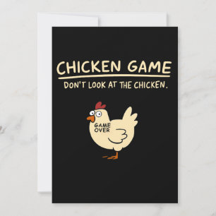 Convites Chicken Game Tee Engraçado   Não olhe para o frang
