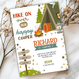 Convites Children's Birthday Invitation with camping vibes