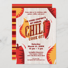 Convites Chili Cook Off Corporate Party | Concurso de CHURR