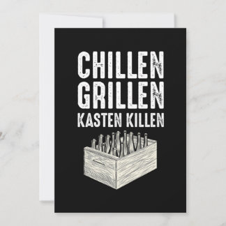 Convites Chillen Grillen Kasten Killen CHURRASCO Barbecue C