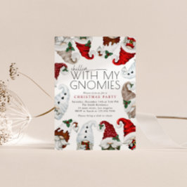 Convites Chillin Com Minha Festa de Natal Gnomos