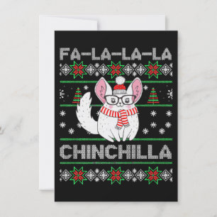 Convites Chinchilla Christmas Ugly Gift For Chinchilla Love