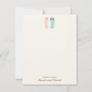 Convites Chinelos Beach Wedding Flat - Notas de agradecimen