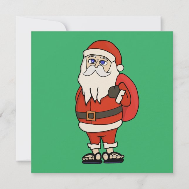 Convites Chinelos de Natal do Papai Noel (Frente)