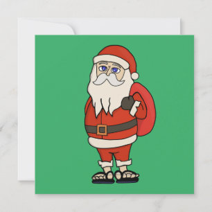 Convites Chinelos de Natal do Papai Noel