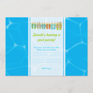 Convites Chinelos pela Piscina