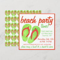 Chinelos Verdes de Borracha para Festa de Praia de