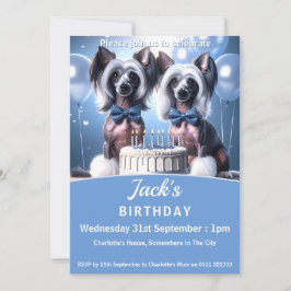 Convites Chinese Crested Birthday Party