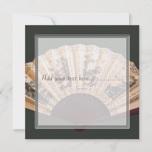 Convites chineses para vazios de bambu e seda. (Frente)