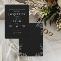 Chinoiserie Black Elegant No Parents Casamento II