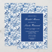 Chinoiserie Blue Birds and Flowers Chá de panela