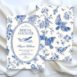 Convites Chinoiserie botânico floral ave chuveiro de noiva