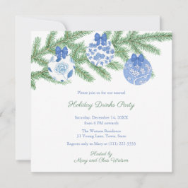 Convites Chinoiserie Chic Holiday Ornaments Partido Bebidas