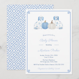 Convites Chinoiserie Chic Pumpkins Fall Chá de fraldas Part