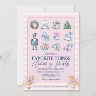 Convites Chinoiserie Coisas Favoritas Festa de Gingham