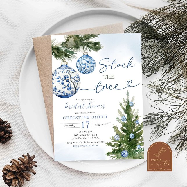 Convites Chinoiserie estoque o Chá de panela das árvores (Criador carregado)