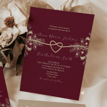 Chinoiserie Floral Dourado Casamento Borgonha
