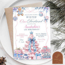 Chinoiserie Winter Onederland Coquette Birthday