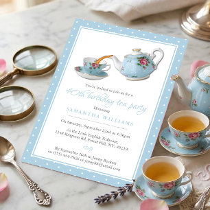 Convites Chique Birthday Tea Party