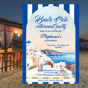 Convites Chique Faixa Costeira Grécia Clube de Praia Aposen