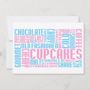 Convites chitChat de cupcak