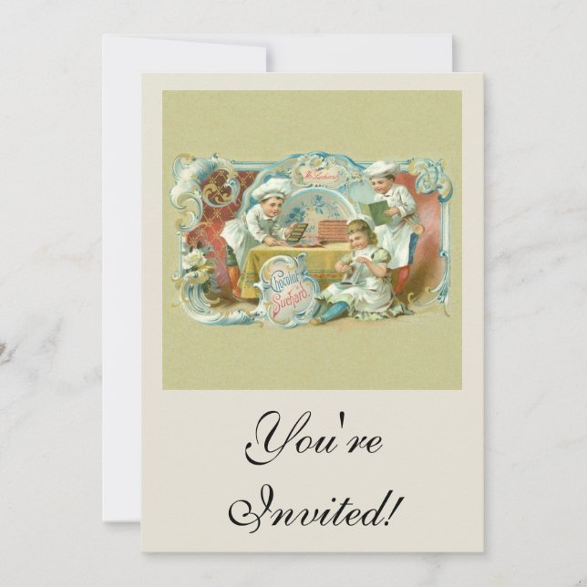 Convites Chocolate Bakers Antigos (Frente)