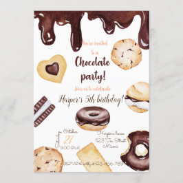 Convites Chocolate Birthday Invitation