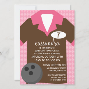 Convites Chocolate Castanho e Rosa Juntem-se à Festa de Bo