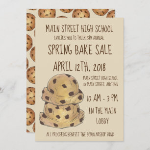 Convites Chocolate Chip Cookie Dough Assar Cookie