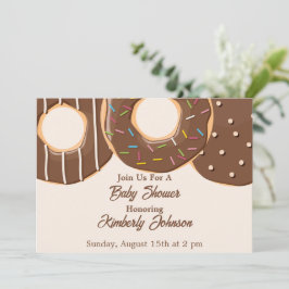 Convites Chocolate Donut Delight Chá de Bebê