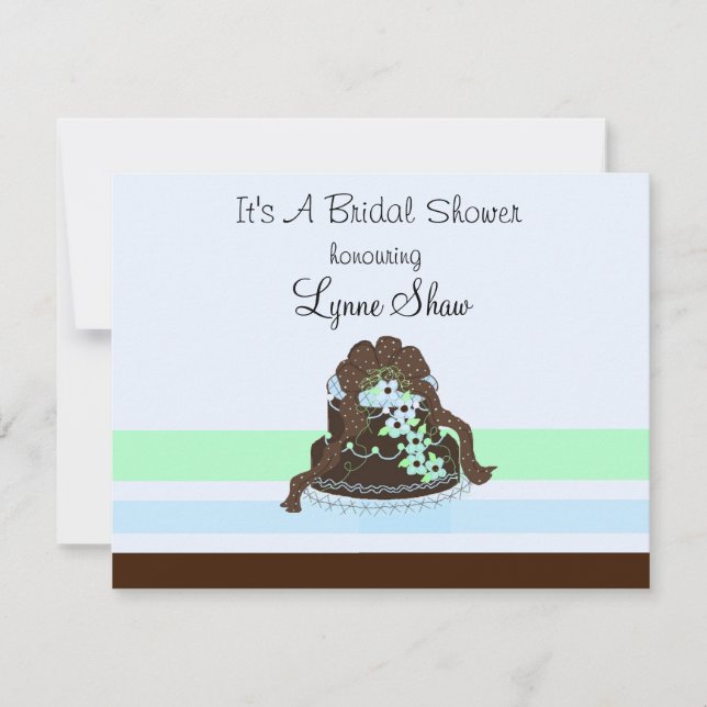 Convites Chocolate e Chá de panela azul (Frente)