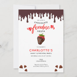 Convites Chocolate Fondue Strawberry Heart Namorados