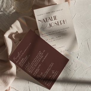 Convites Chocolate Marrom Chique Tudo Em Um Casamento De Di