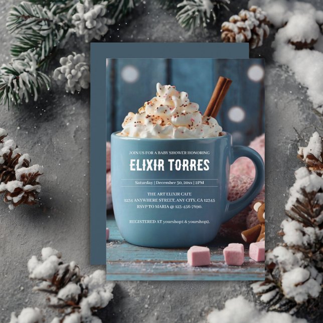 Convites Chocolate Quente com Chá de fraldas de Creme Ocupa (Criador carregado)