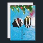 Convites Cholo Snowman Foo Christmas Tree Lights<br><div class="desc">Espalhe a Alegria de Natal com este cartão divertido que mostra a minha ilustração de um boneco de neve que olha para as luzes das árvores de Natal na neve.</div>