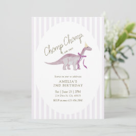 Convites Chomp Chomp Estou aos Dois Aniversário de Dinossau