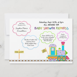 Convites Choo Choo Baby Shower