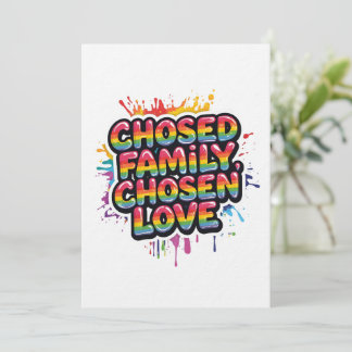 Convites Chosen Family Chosen Love – LGBTQ+ Pride Rainbow