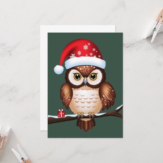 Convites Chouette Noël (Frente/Verso In Situ)